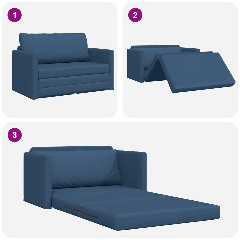vidaXL Sofa Bed 110cm Niebieski tkanina