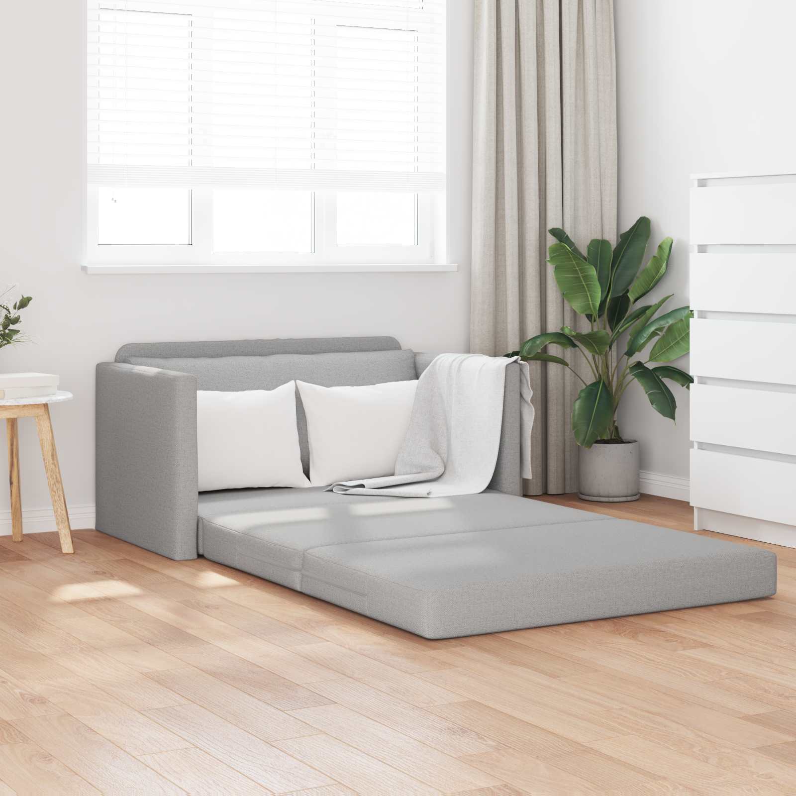 vidaXL Sofa Bed Szary chmur 124 x 71 x 78 cm tkanina