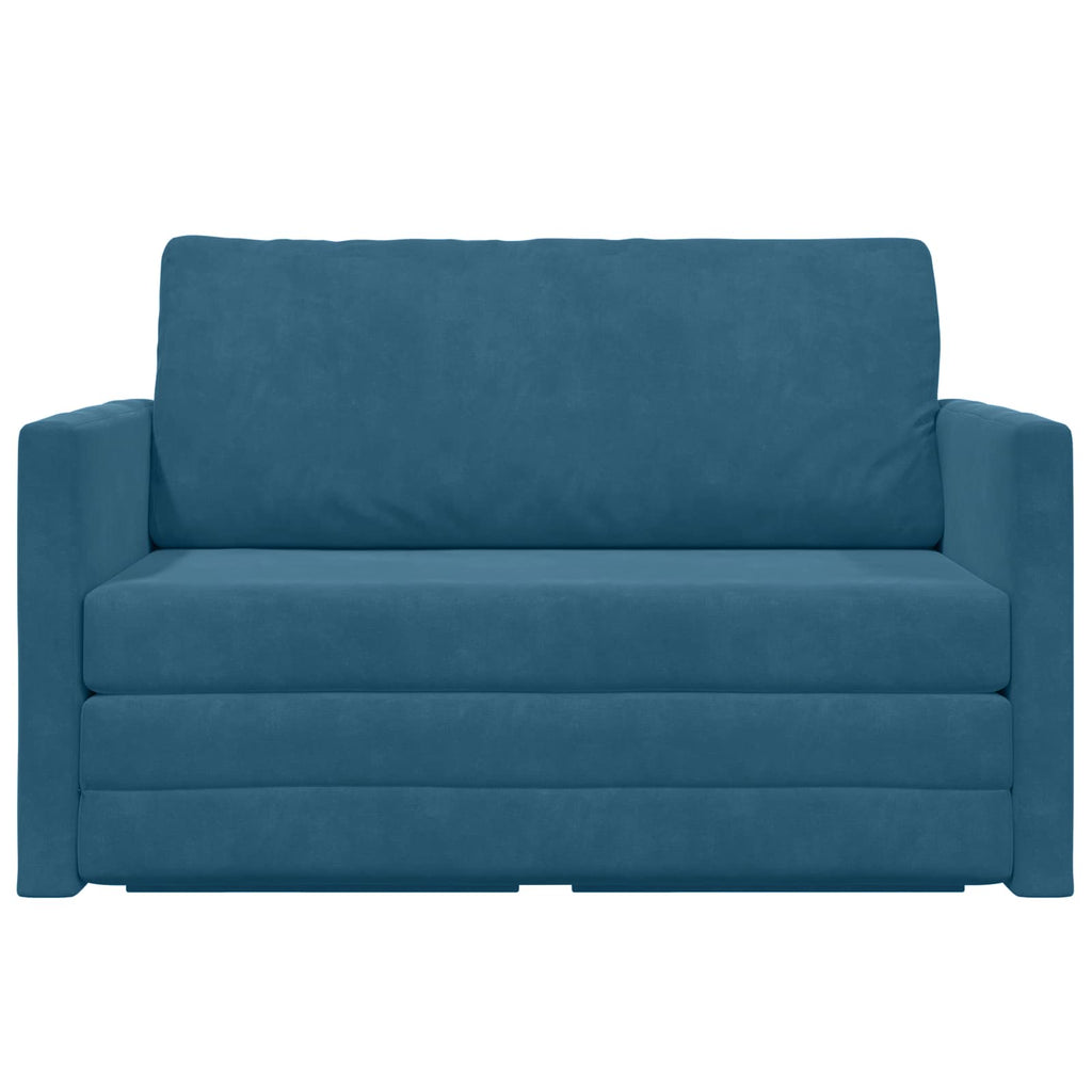 vidaXL Sofa Bed Niebieski 124 x 71 x 78 cm Aksamit