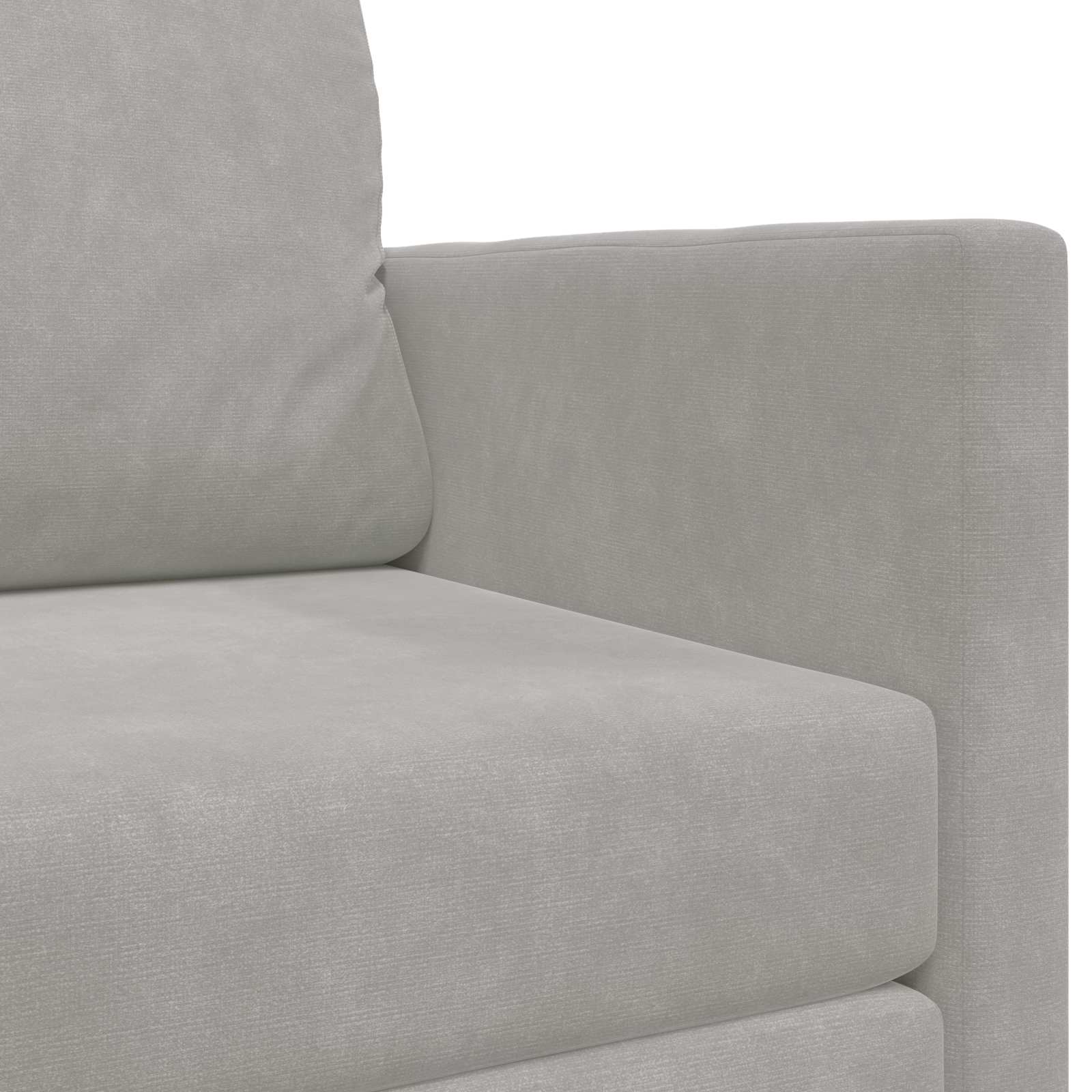 vidaXL Sofa Bed Jasnoszary 124 x 71 x 78 cm Aksamit