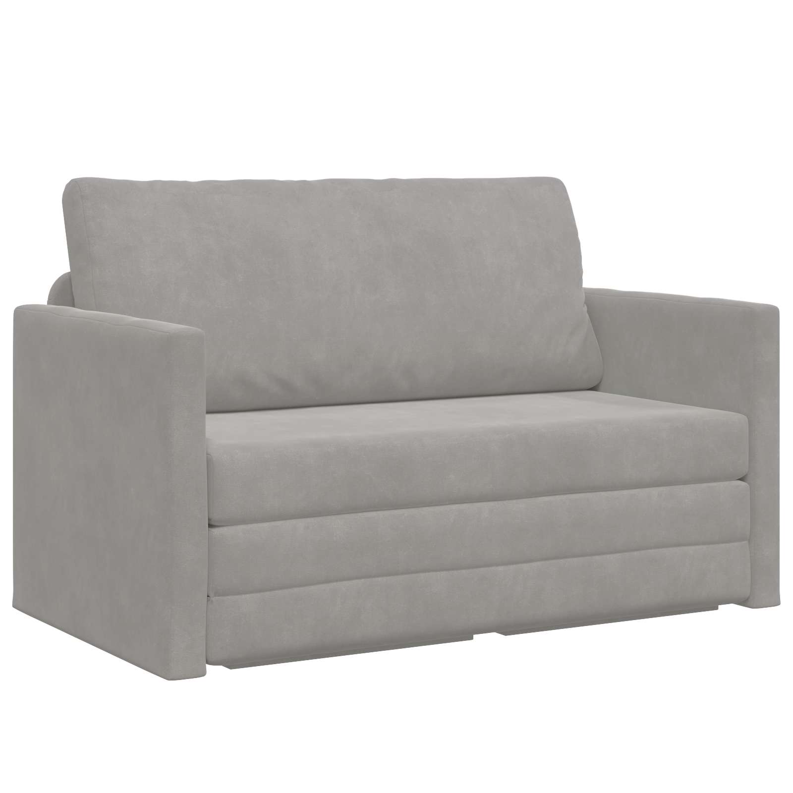 vidaXL Sofa Bed Jasnoszary 124 x 71 x 78 cm Aksamit