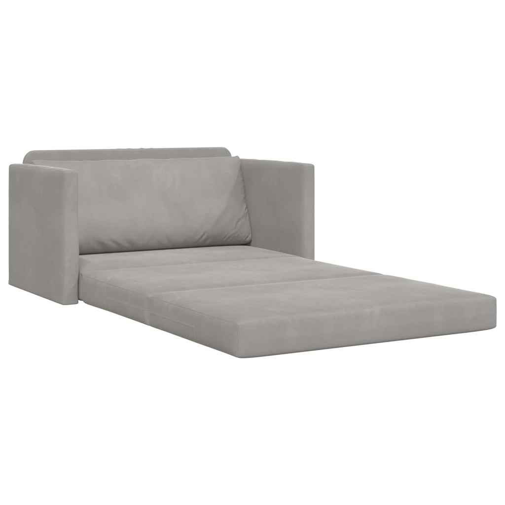 vidaXL Sofa Bed Jasnoszary 124 x 71 x 78 cm Aksamit