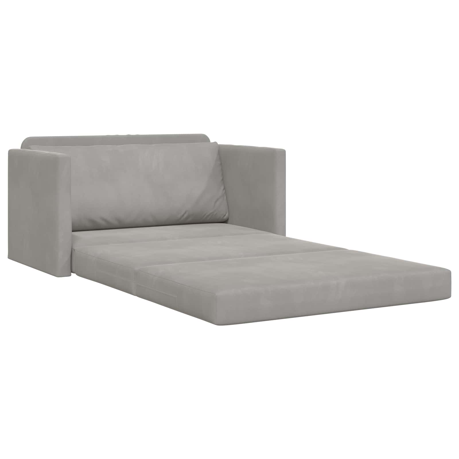 vidaXL Sofa Bed Jasnoszary 124 x 71 x 78 cm Aksamit