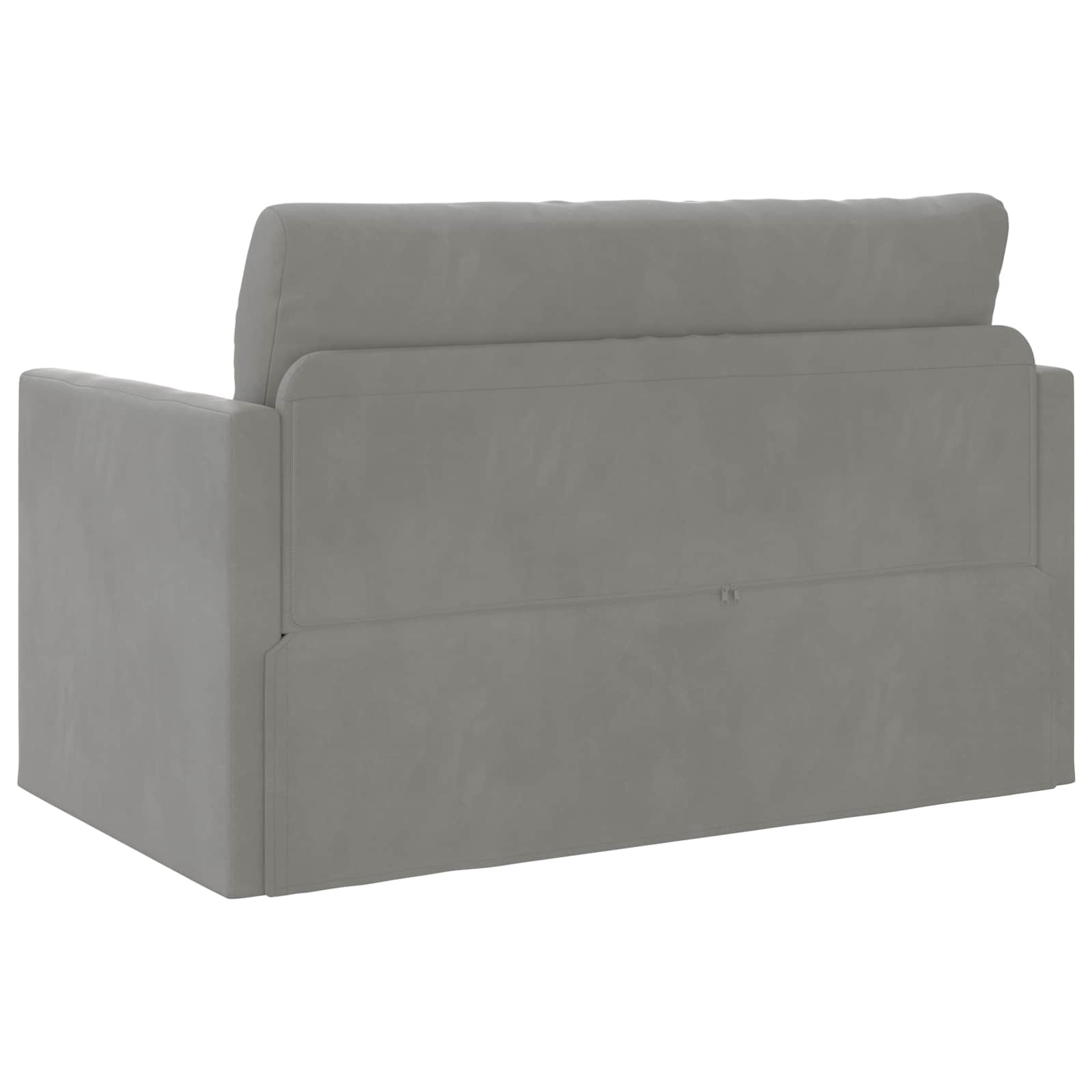 vidaXL Sofa Bed Jasnoszary 124 x 71 x 78 cm Aksamit