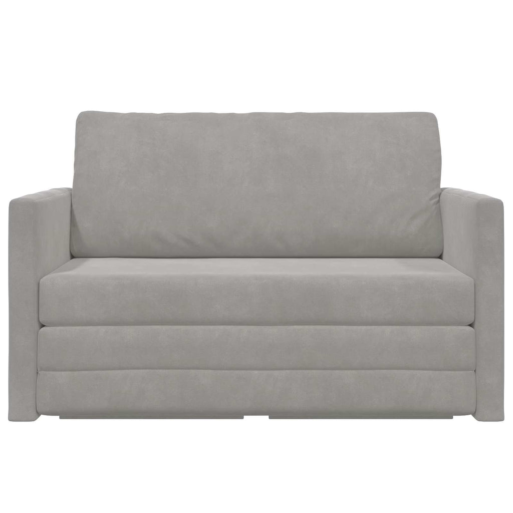 vidaXL Sofa Bed Jasnoszary 124 x 71 x 78 cm Aksamit