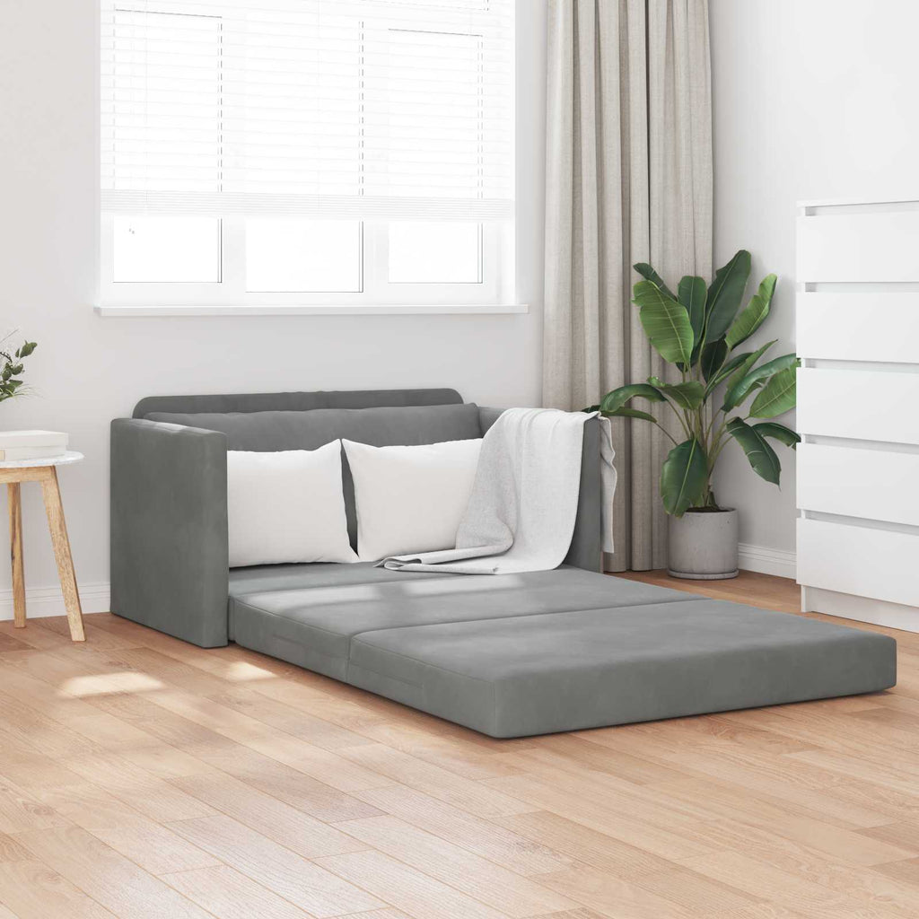 vidaXL Sofa Bed Ciemnoszary 124 x 71 x 78 cm Aksamit