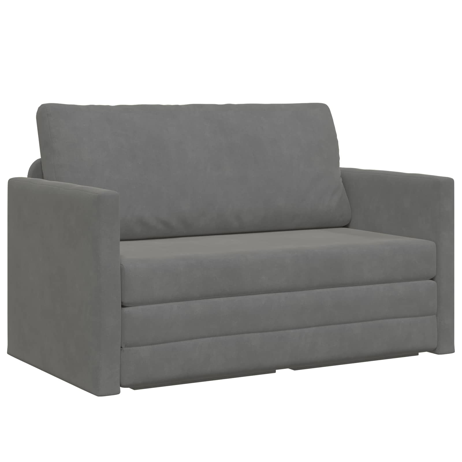 vidaXL Sofa Bed Ciemnoszary 124 x 71 x 78 cm Aksamit
