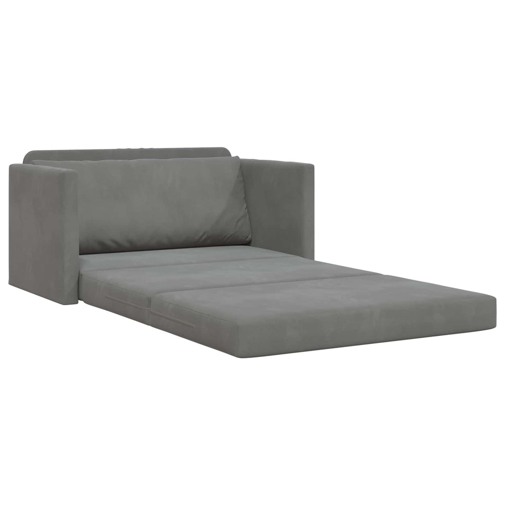 vidaXL Sofa Bed Ciemnoszary 124 x 71 x 78 cm Aksamit