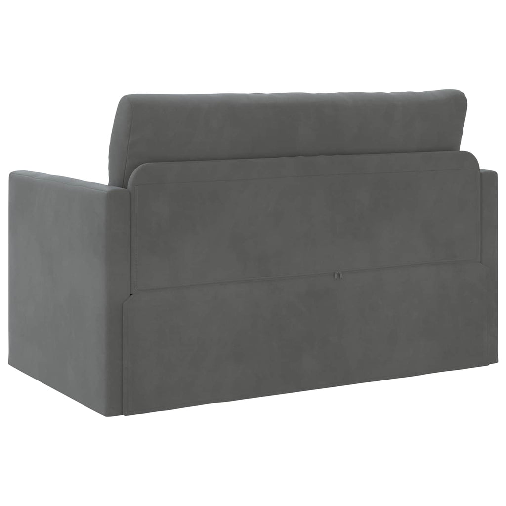 vidaXL Sofa Bed Ciemnoszary 124 x 71 x 78 cm Aksamit