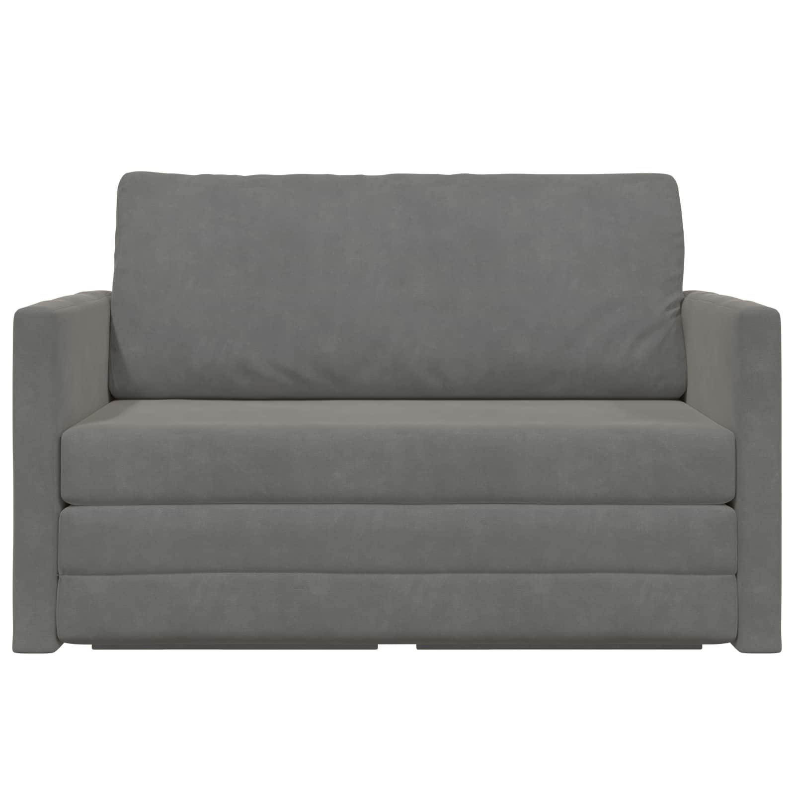 vidaXL Sofa Bed Ciemnoszary 124 x 71 x 78 cm Aksamit