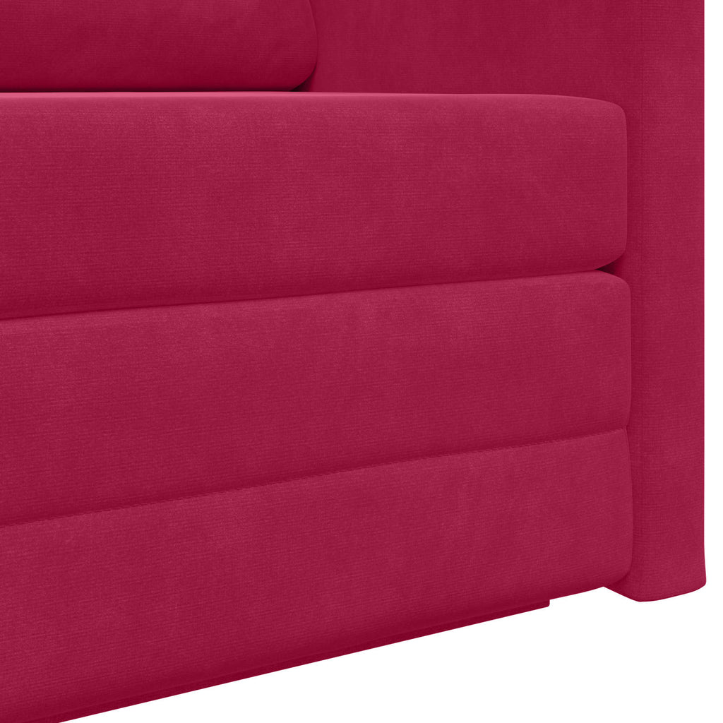 vidaXL Sofa Bed Czerwone wino 124 x 71 x 78 cm Aksamit