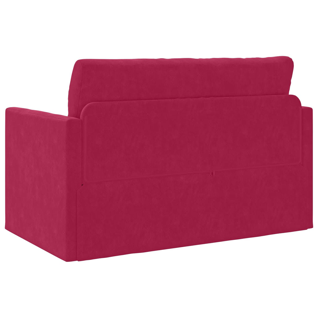 vidaXL Sofa Bed Czerwone wino 124 x 71 x 78 cm Aksamit