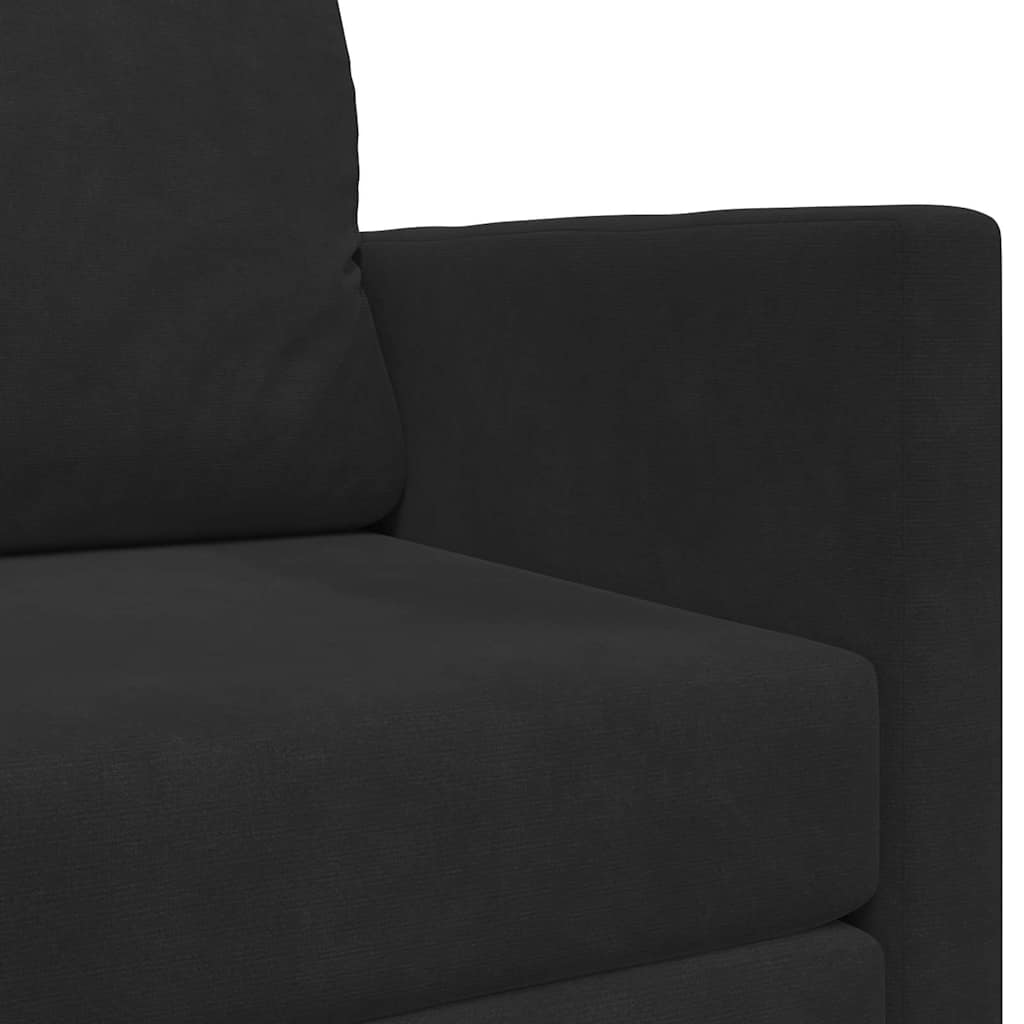 vidaXL Sofa Bed Czarny 124 x 71 x 78 cm Aksamit