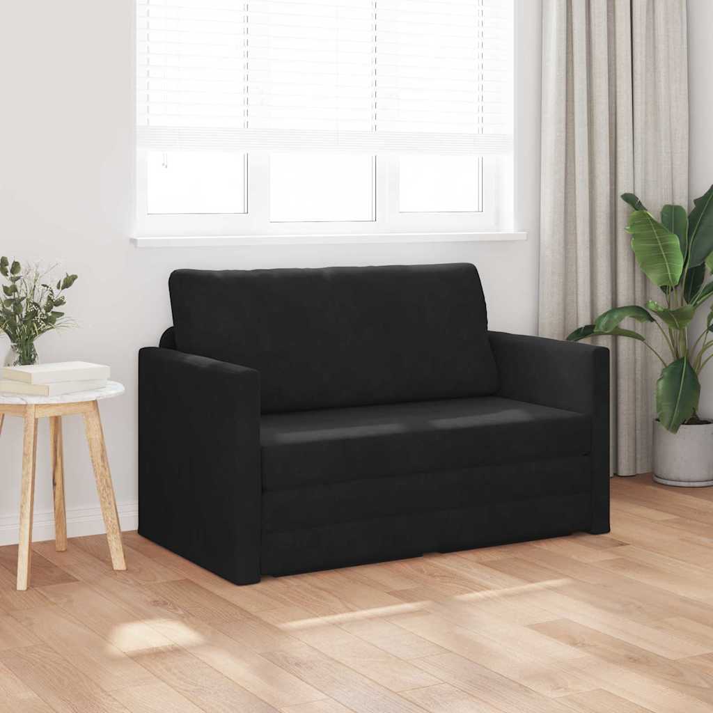 vidaXL Sofa Bed Czarny 124 x 71 x 78 cm Aksamit