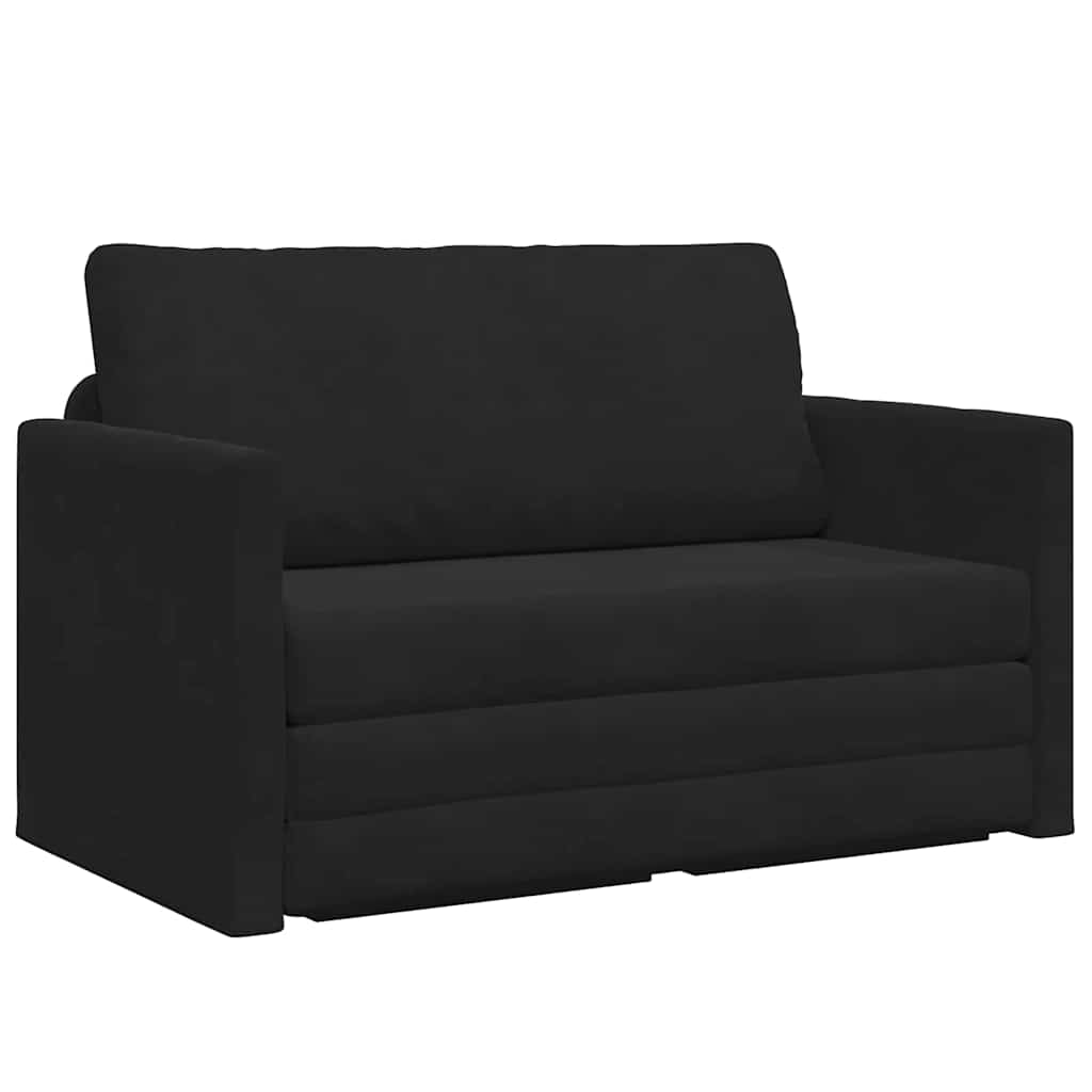 vidaXL Sofa Bed Czarny 124 x 71 x 78 cm Aksamit
