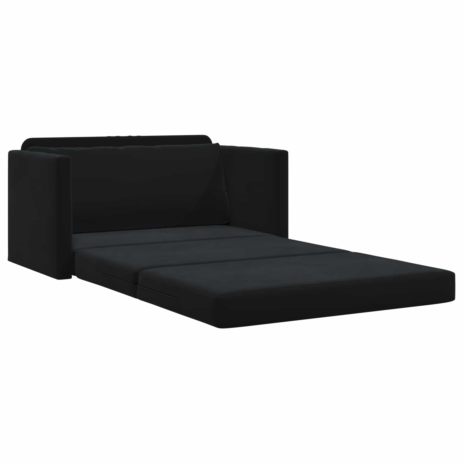 vidaXL Sofa Bed Czarny 124 x 71 x 78 cm Aksamit