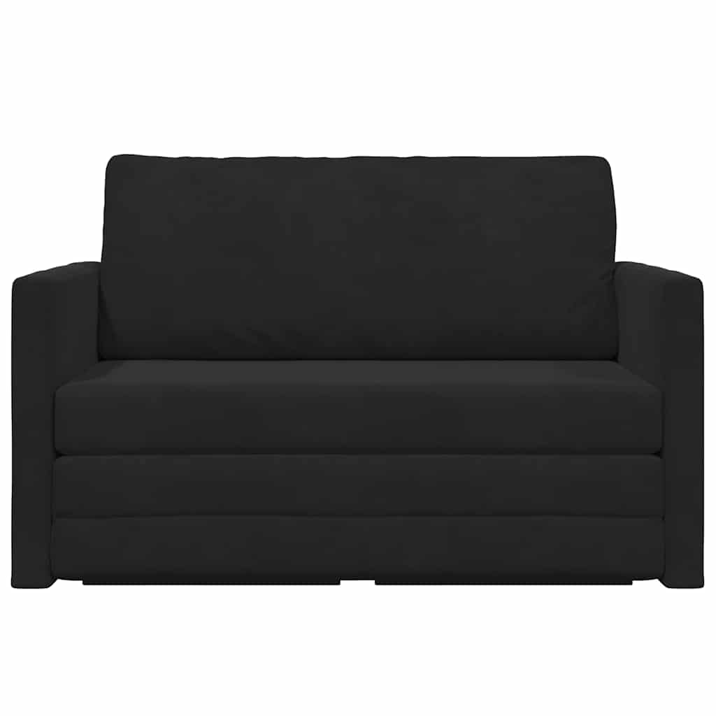 vidaXL Sofa Bed Czarny 124 x 71 x 78 cm Aksamit