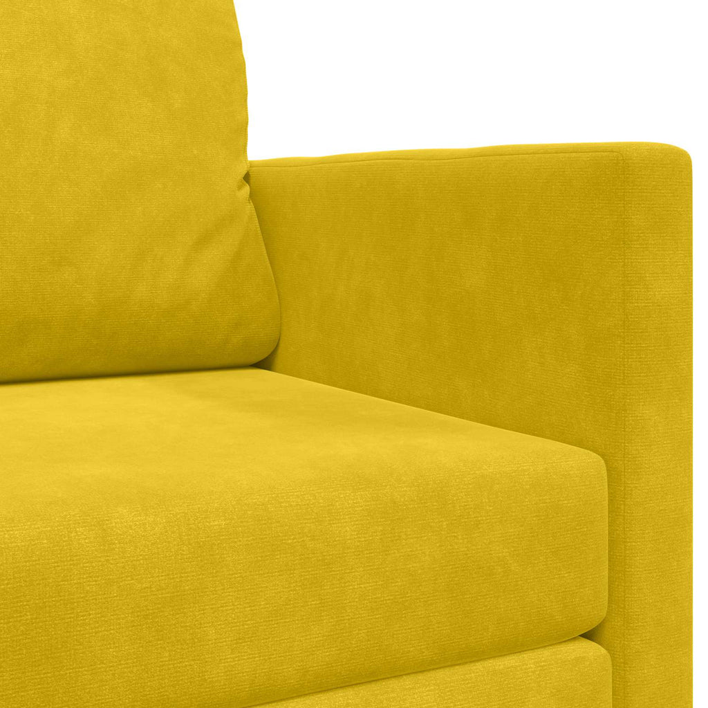 vidaXL Sofa Bed Żółty słonecznik 124 x 71 x 78 cm Aksamit