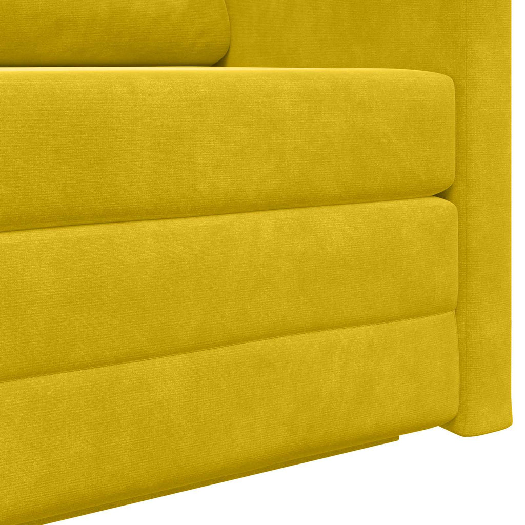 vidaXL Sofa Bed Żółty słonecznik 124 x 71 x 78 cm Aksamit
