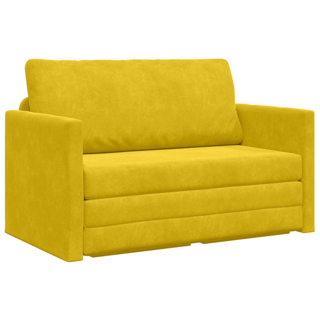 vidaXL Sofa Bed Żółty słonecznik 124 x 71 x 78 cm Aksamit