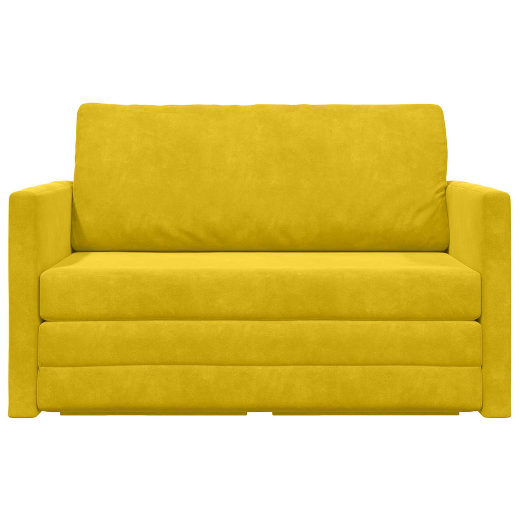 vidaXL Sofa Bed Żółty słonecznik 124 x 71 x 78 cm Aksamit