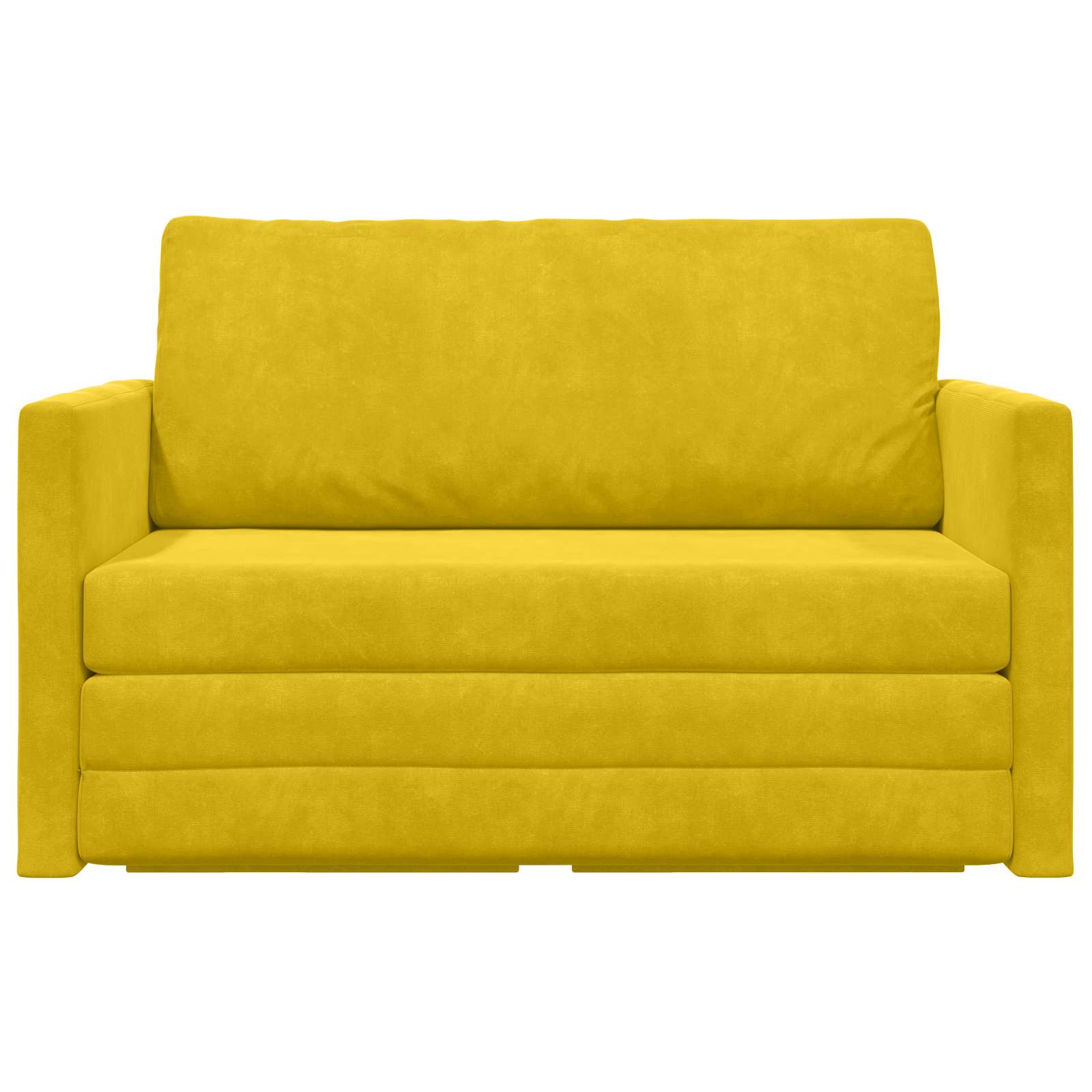 vidaXL Sofa Bed Żółty słonecznik 124 x 71 x 78 cm Aksamit