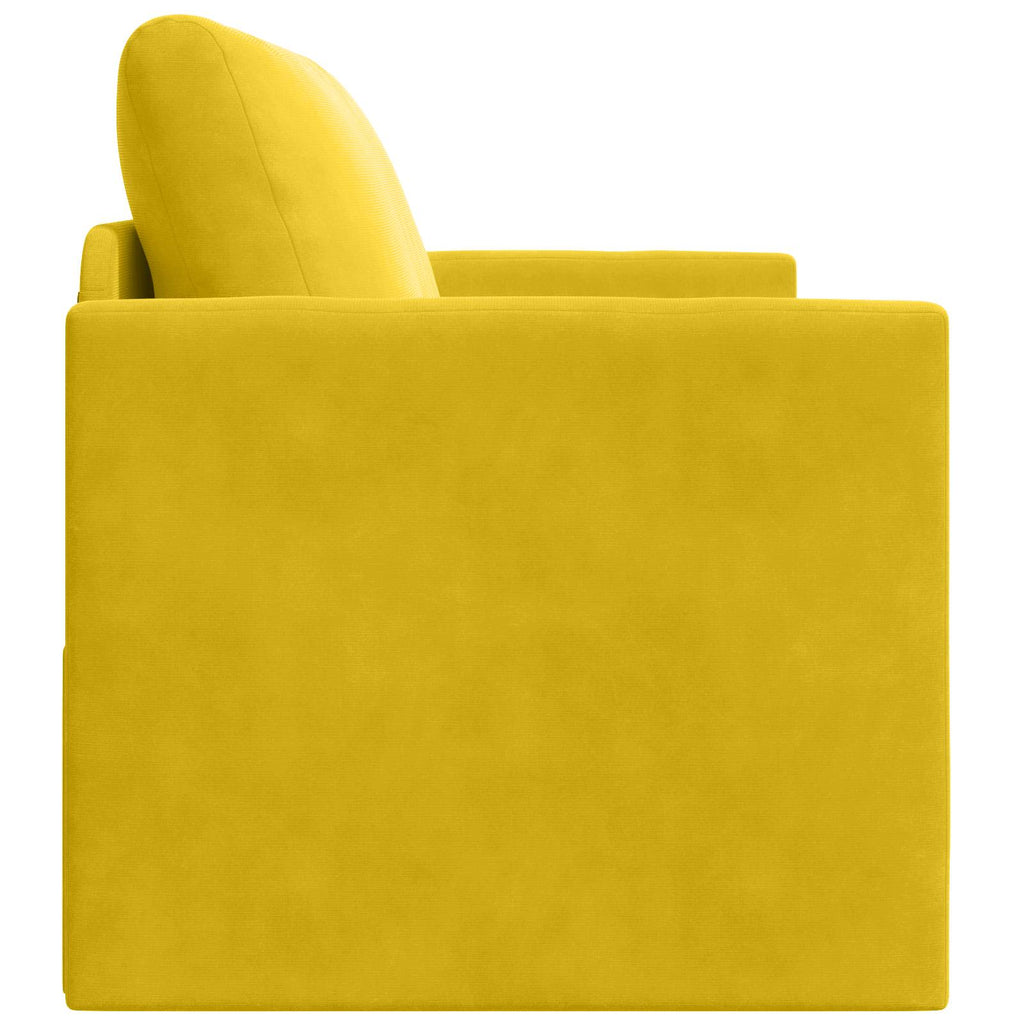 vidaXL Sofa Bed Żółty słonecznik 124 x 71 x 78 cm Aksamit