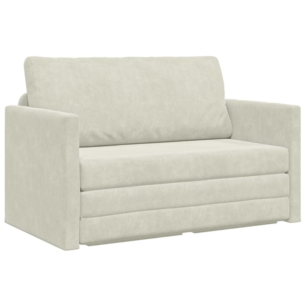 vidaXL Sofa Bed Kremowy 124 x 71 x 78 cm Aksamit