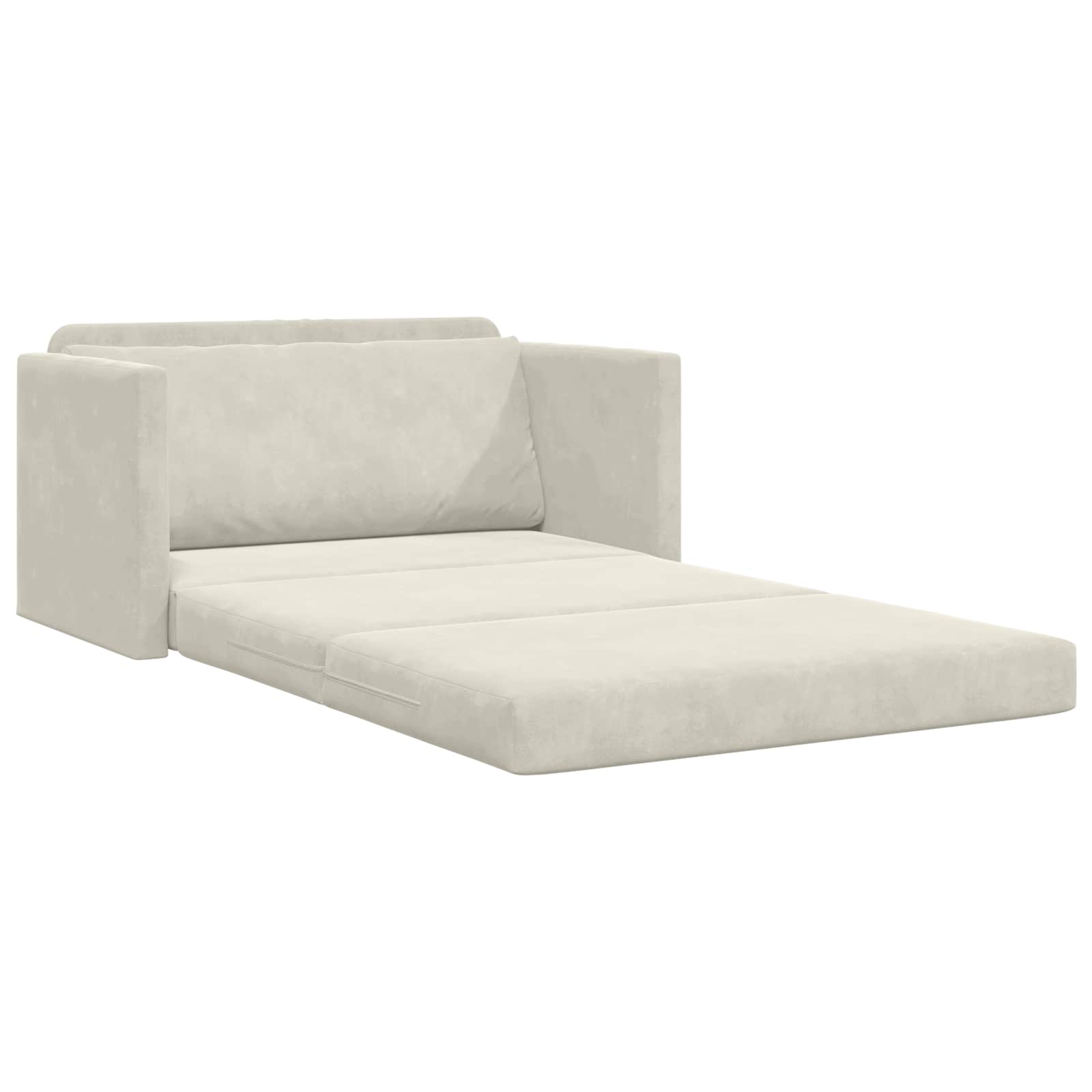 vidaXL Sofa Bed Kremowy 124 x 71 x 78 cm Aksamit