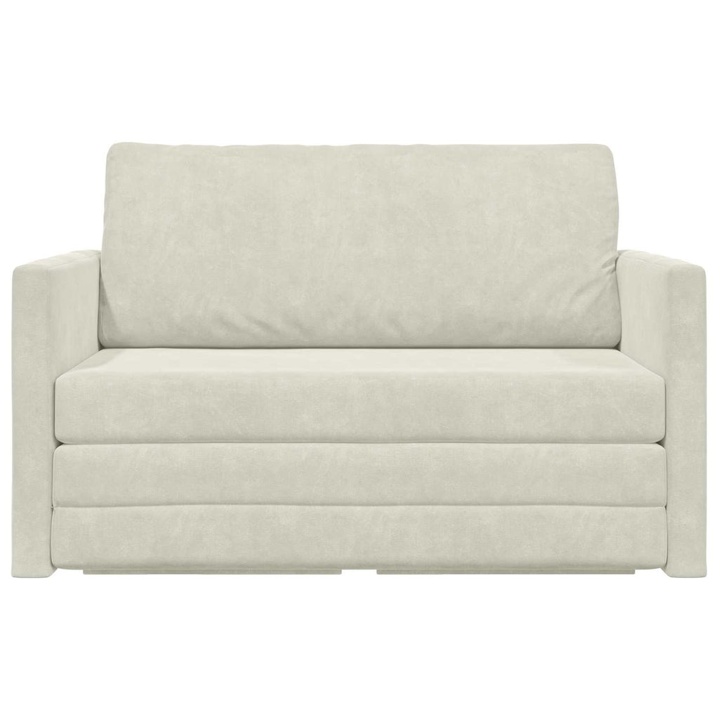 vidaXL Sofa Bed Kremowy 124 x 71 x 78 cm Aksamit