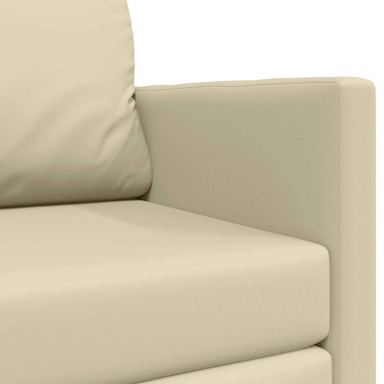 vidaXL Sofa Bed Kremowy 124 x 71 x 78 cm Sztuczna skóra