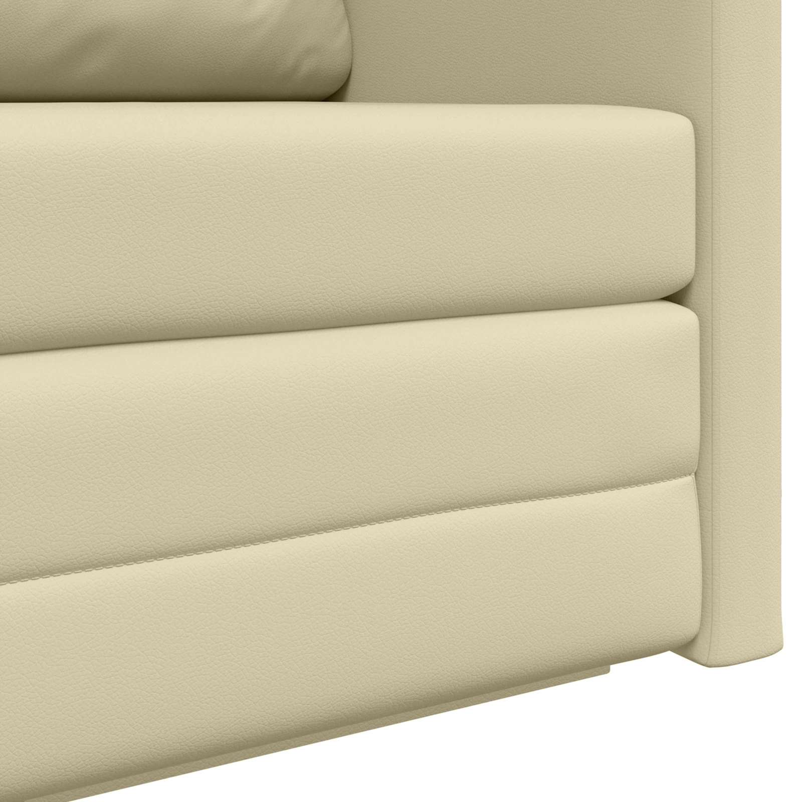 vidaXL Sofa Bed Kremowy 124 x 71 x 78 cm Sztuczna skóra