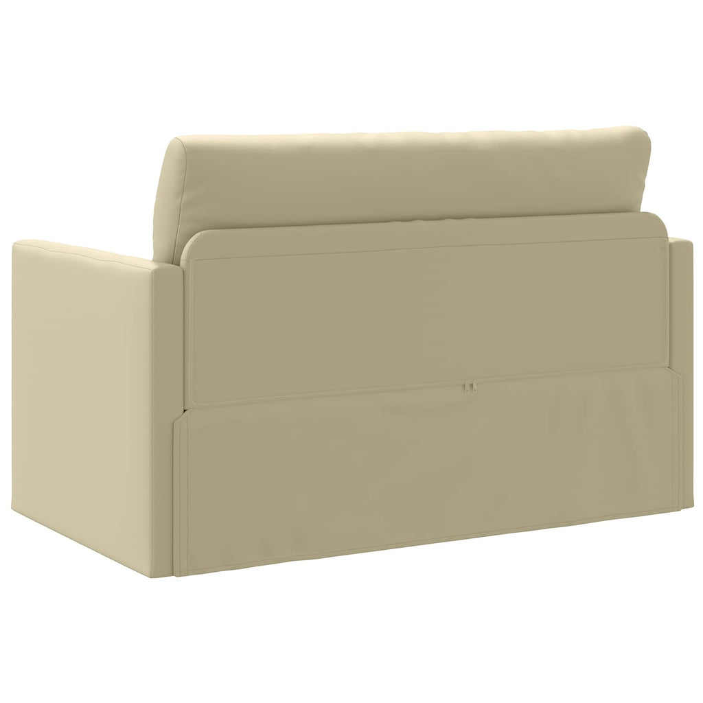 vidaXL Sofa Bed Kremowy 124 x 71 x 78 cm Sztuczna skóra