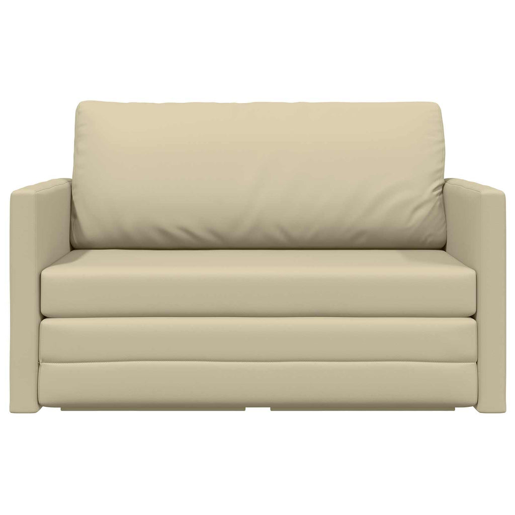 vidaXL Sofa Bed Kremowy 124 x 71 x 78 cm Sztuczna skóra