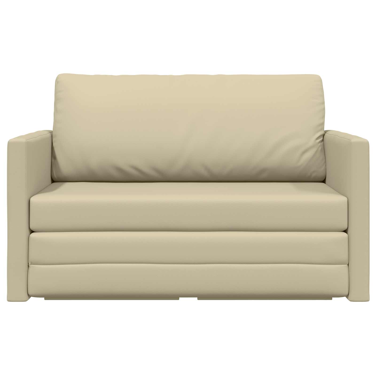 vidaXL Sofa Bed Kremowy 124 x 71 x 78 cm Sztuczna skóra