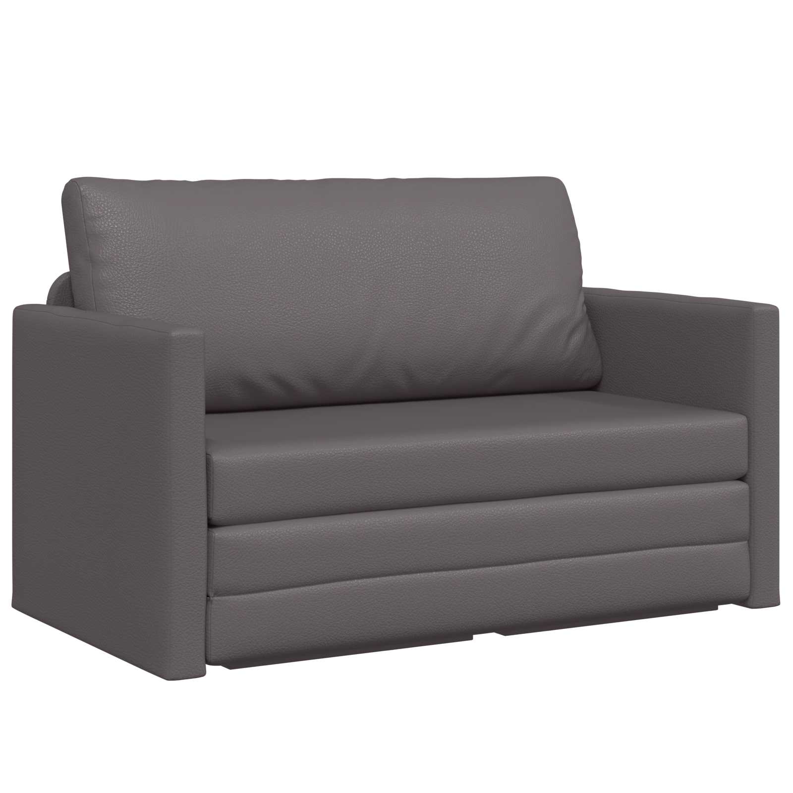 vidaXL Sofa Bed Szary 124 x 71 x 78 cm Sztuczna skóra