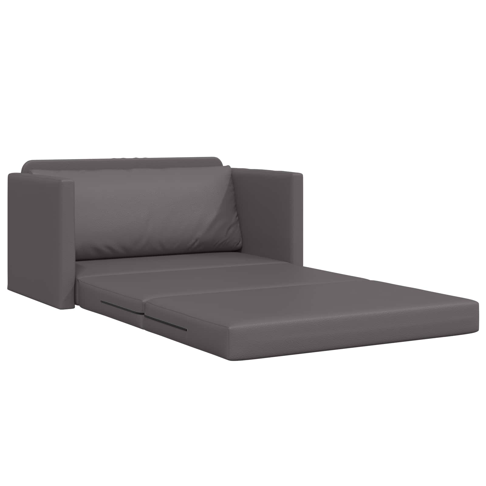vidaXL Sofa Bed Szary 124 x 71 x 78 cm Sztuczna skóra