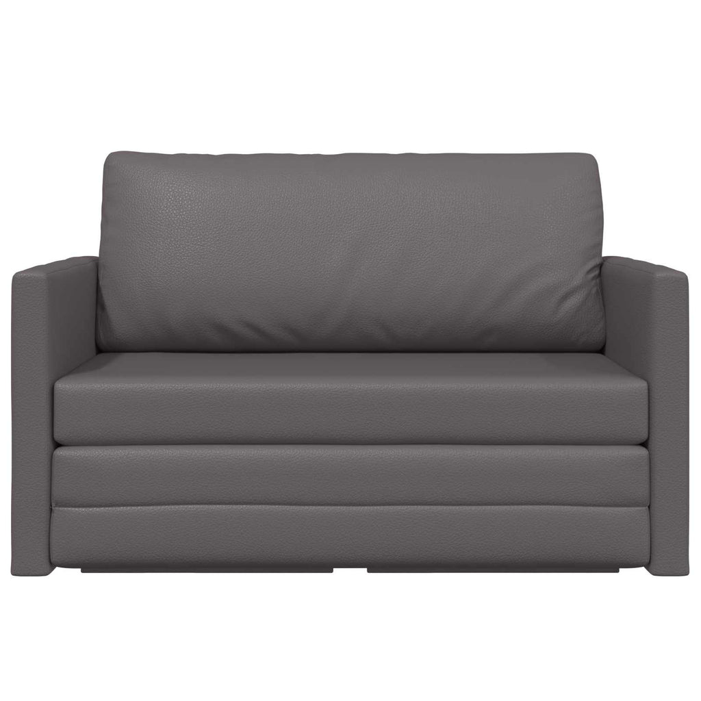 vidaXL Sofa Bed Szary 124 x 71 x 78 cm Sztuczna skóra