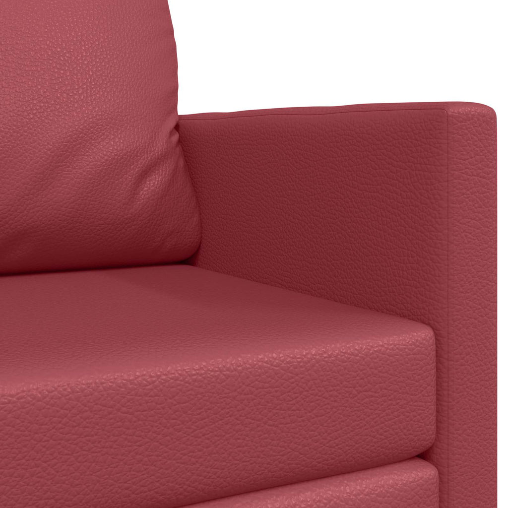 vidaXL Sofa Bed Czerwone wino 124 x 71 x 78 cm Sztuczna skóra