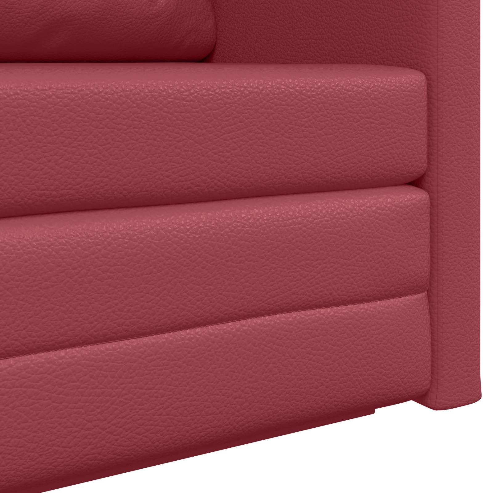 vidaXL Sofa Bed Czerwone wino 124 x 71 x 78 cm Sztuczna skóra