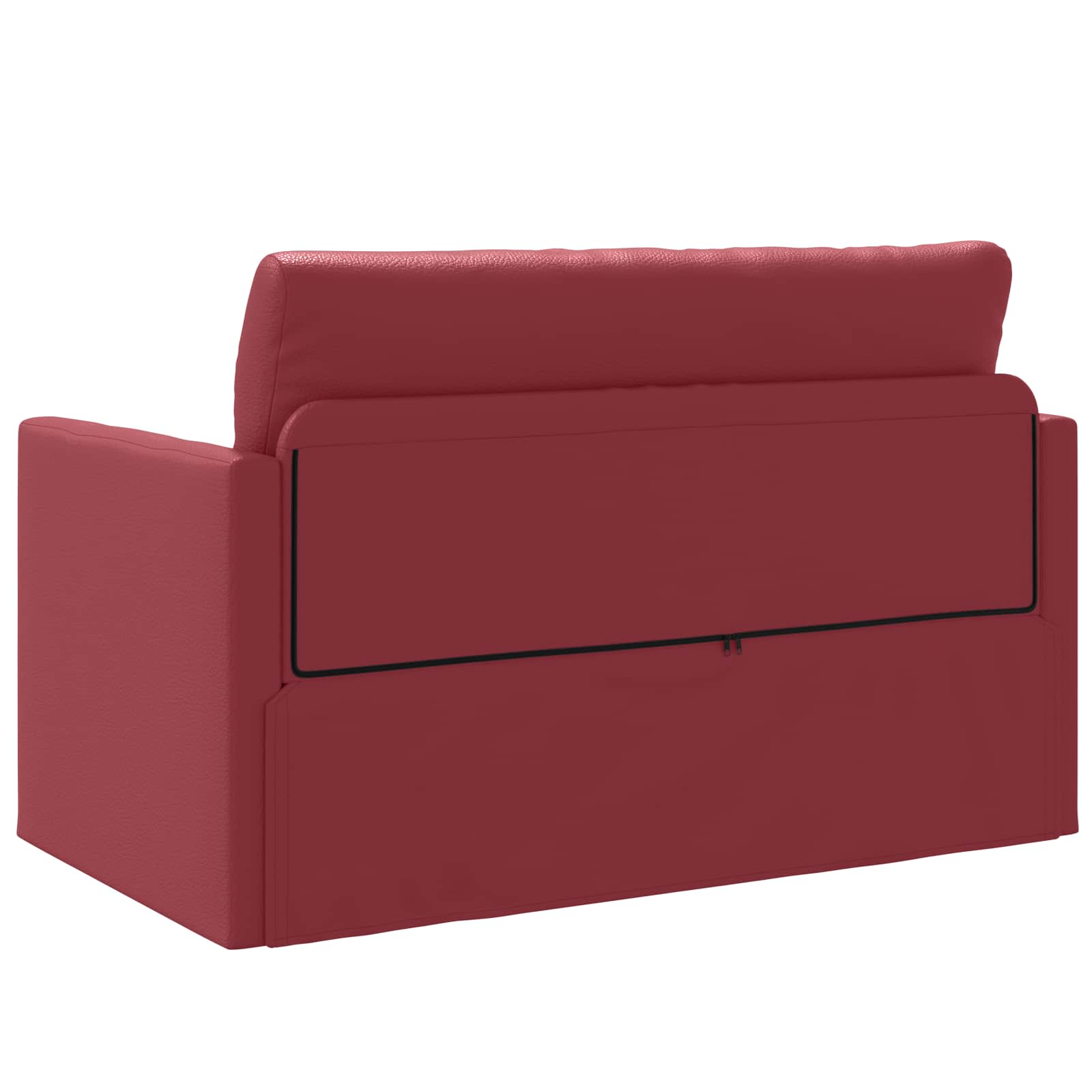 vidaXL Sofa Bed Czerwone wino 124 x 71 x 78 cm Sztuczna skóra