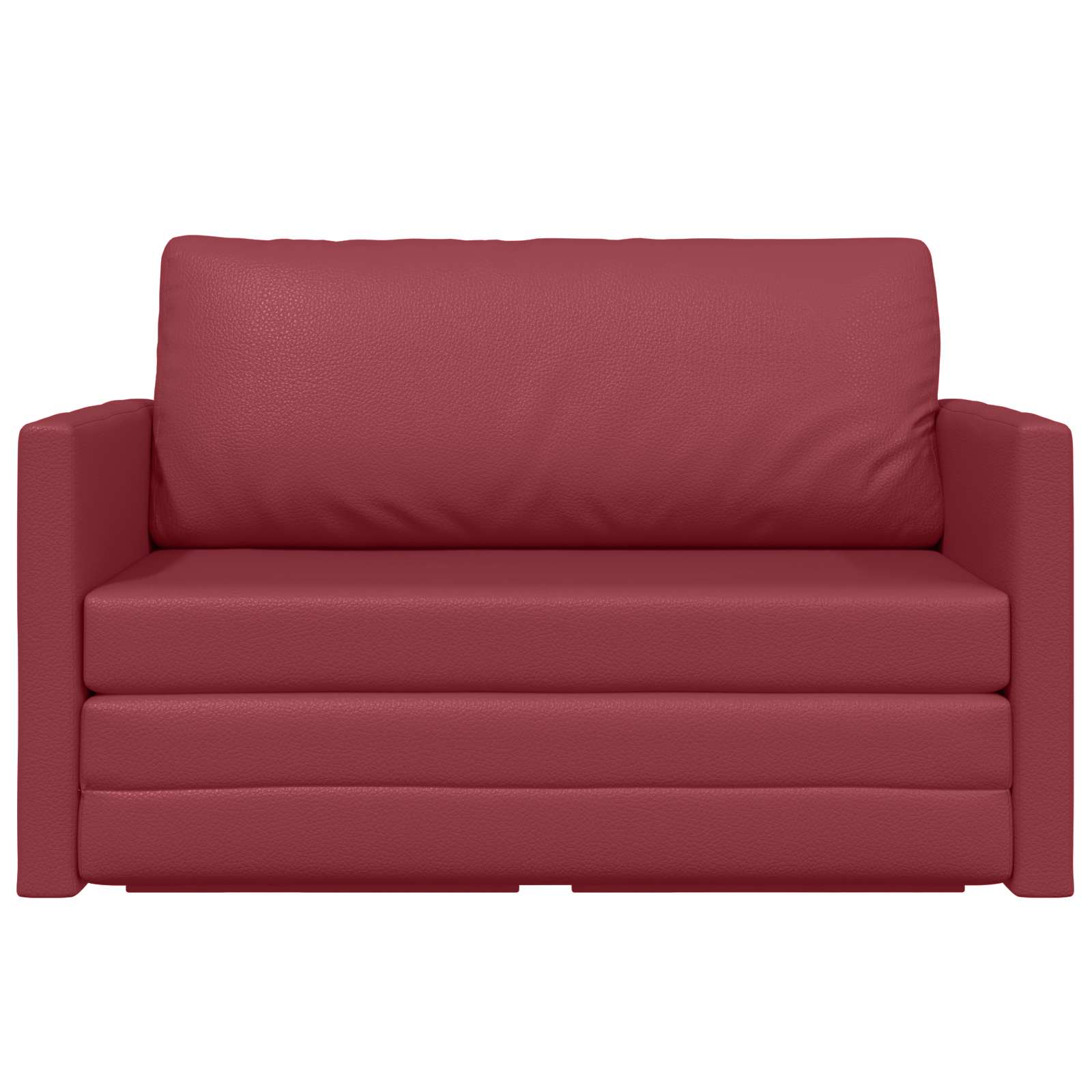 vidaXL Sofa Bed Czerwone wino 124 x 71 x 78 cm Sztuczna skóra