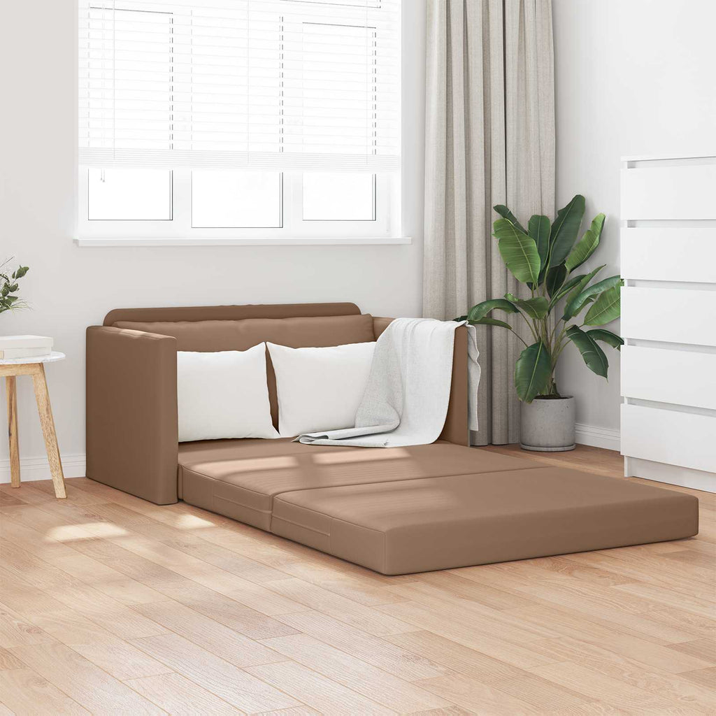 vidaXL Sofa Bed Cappuccino 124 x 71 x 78 cm Sztuczna skóra
