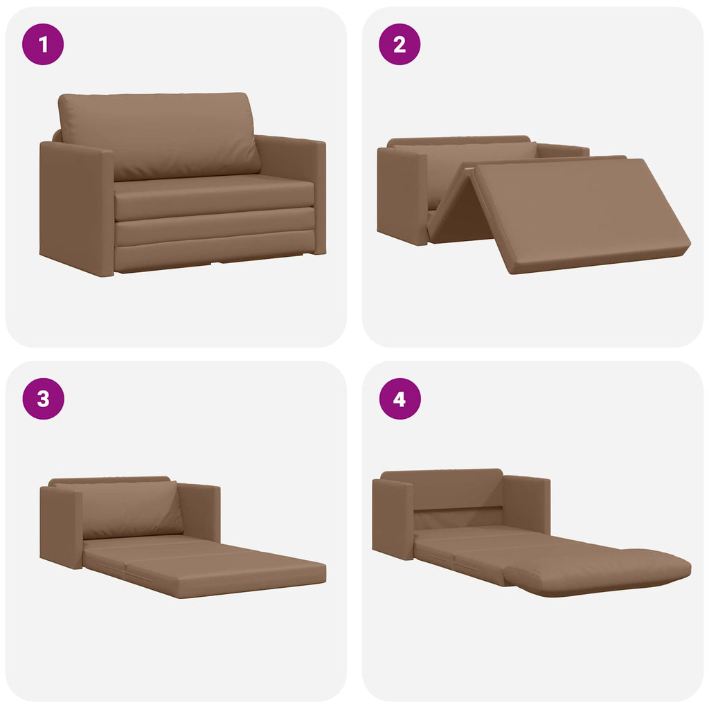vidaXL Sofa Bed Cappuccino 124 x 71 x 78 cm Sztuczna skóra