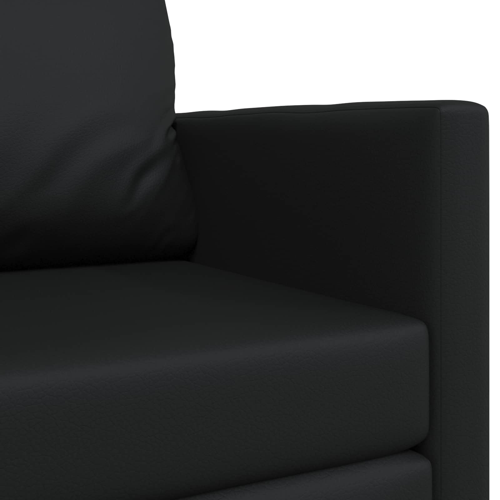 vidaXL Sofa Bed Czarny 124 x 71 x 78 cm Sztuczna skóra