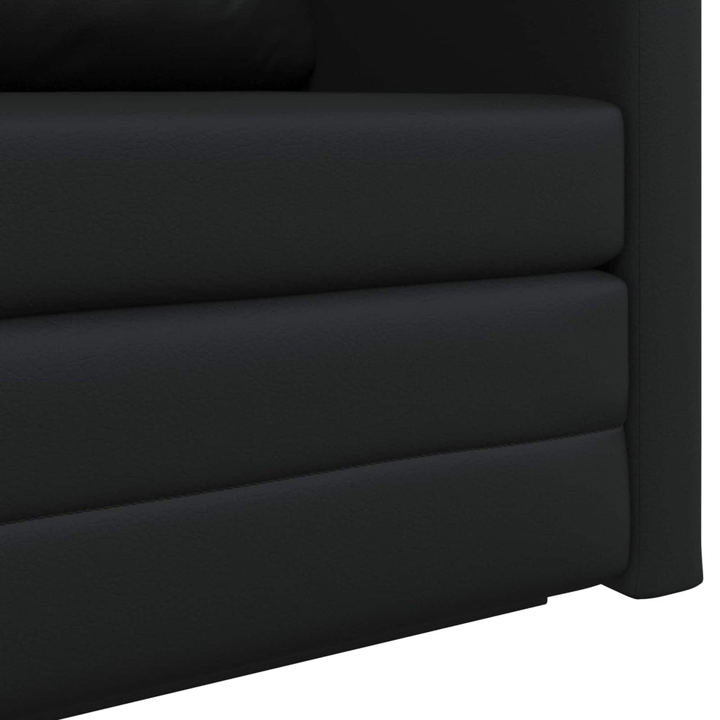 vidaXL Sofa Bed Czarny 124 x 71 x 78 cm Sztuczna skóra