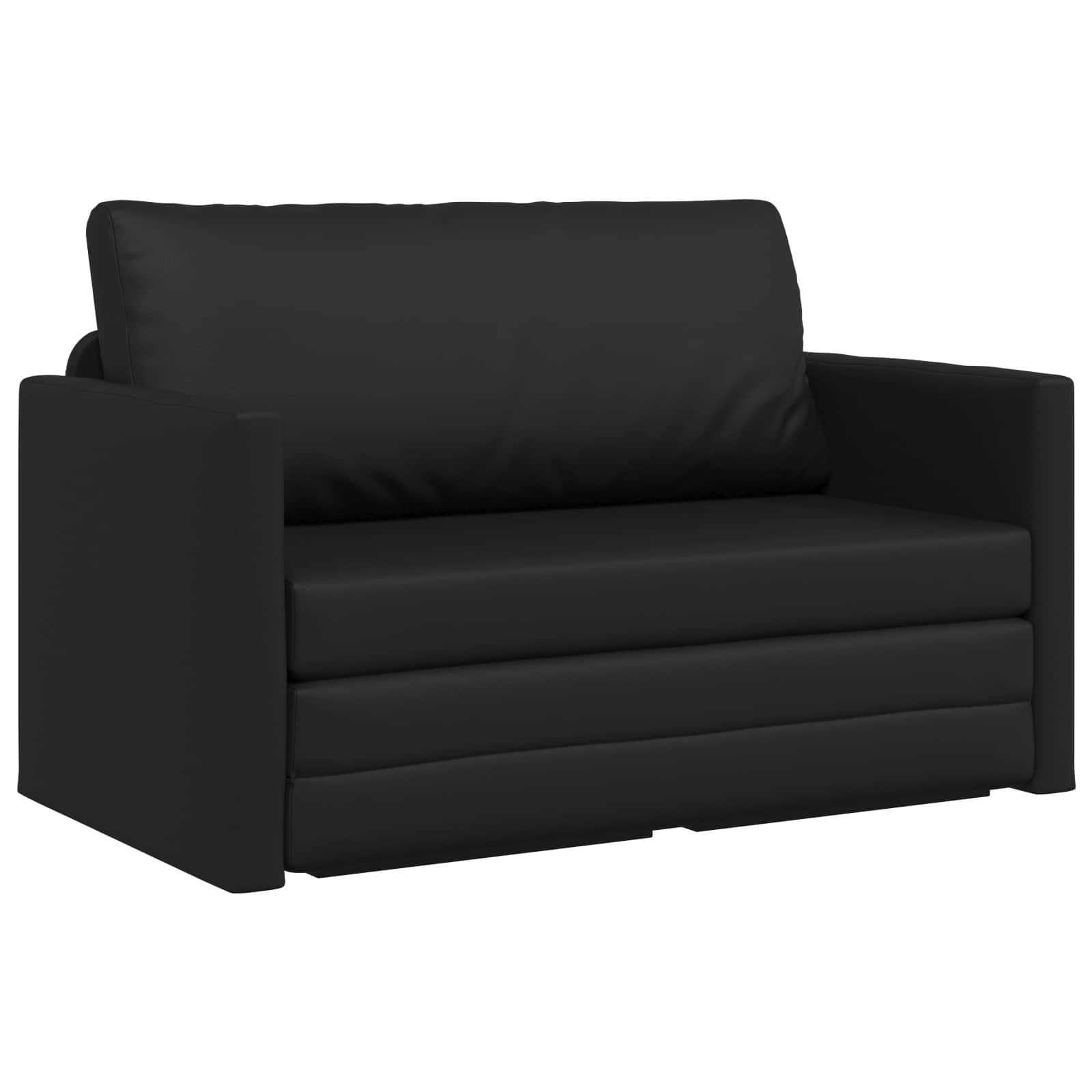 vidaXL Sofa Bed Czarny 124 x 71 x 78 cm Sztuczna skóra