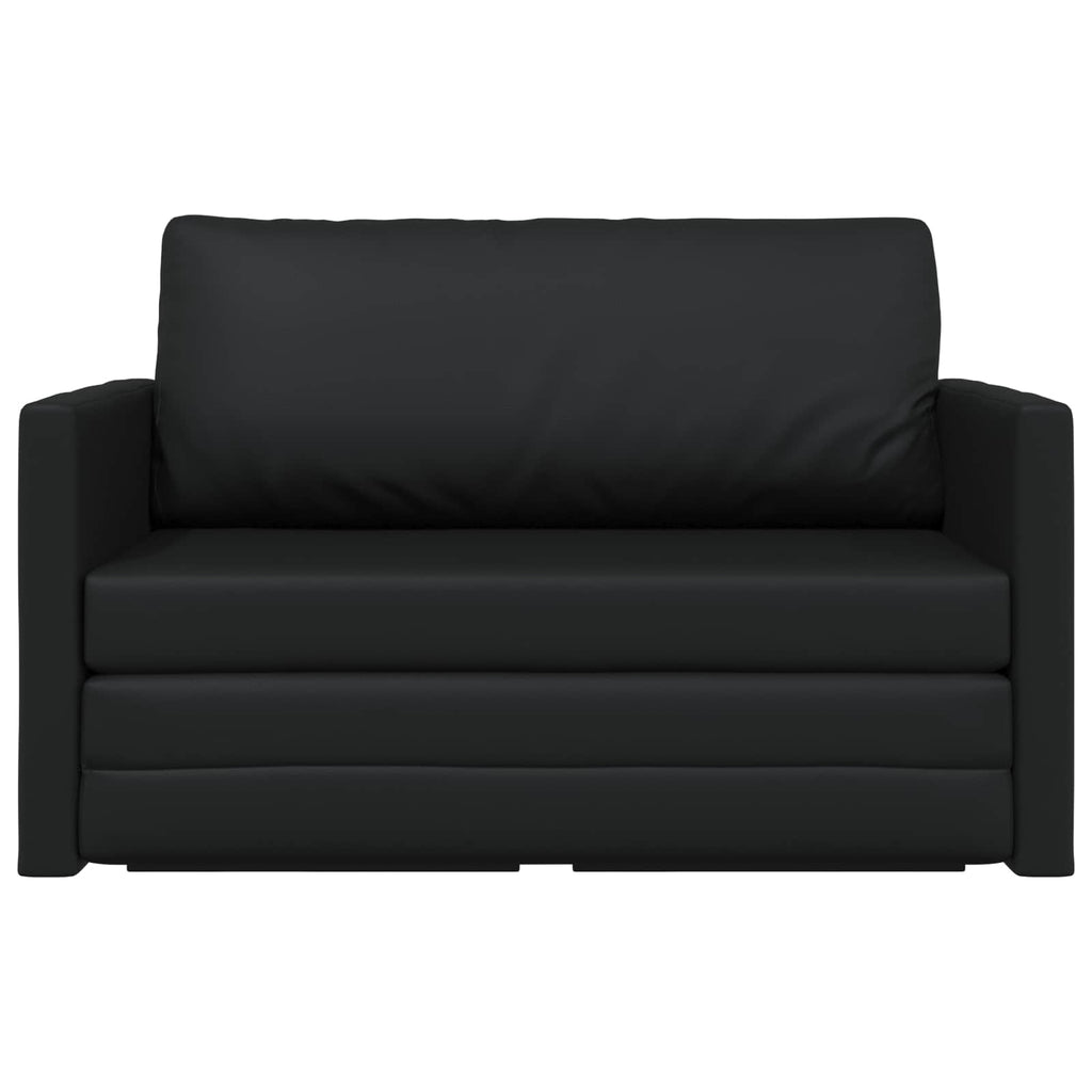 vidaXL Sofa Bed Czarny 124 x 71 x 78 cm Sztuczna skóra
