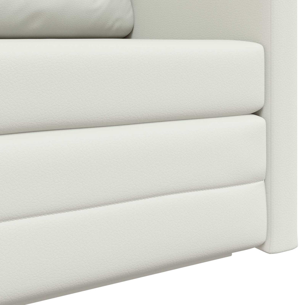 vidaXL Sofa Bed Biały 124 x 71 x 78 cm Sztuczna skóra