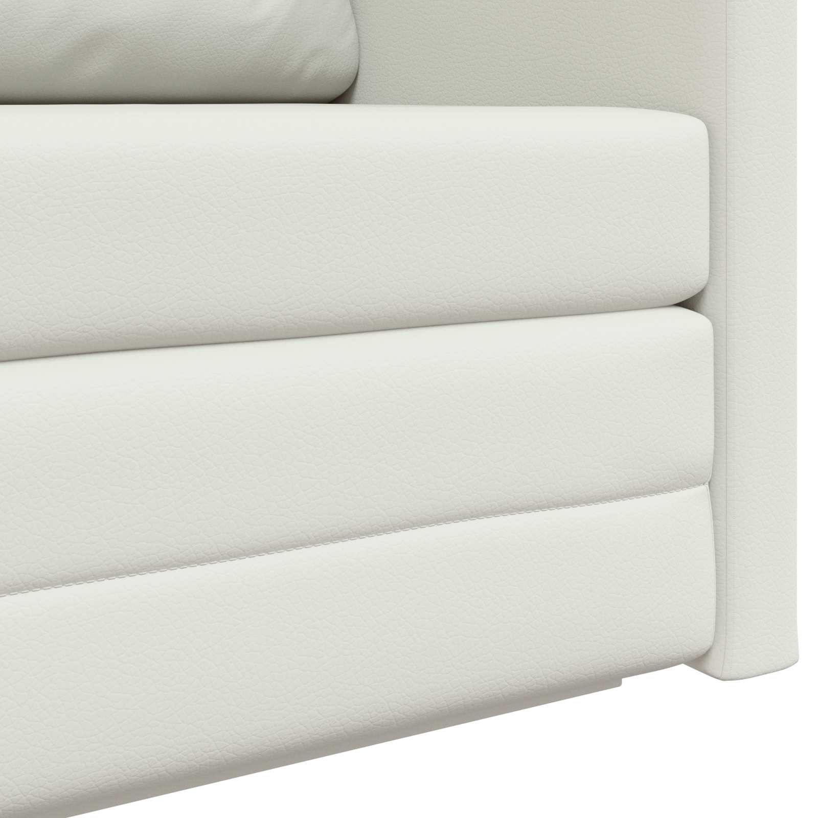 vidaXL Sofa Bed Biały 124 x 71 x 78 cm Sztuczna skóra